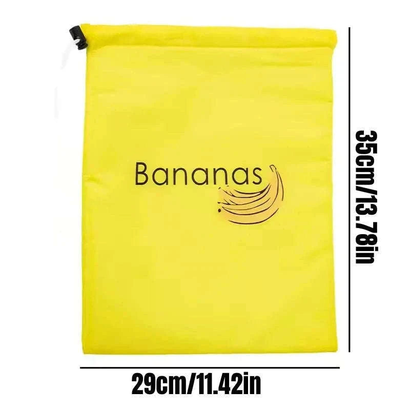 Insulated Banana Preserve Bag for Fresher Fruit on the Go-Yellow 1pc