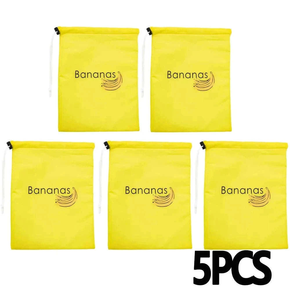 Insulated Banana Preserve Bag for Fresher Fruit on the Go-Yellow 1pc
