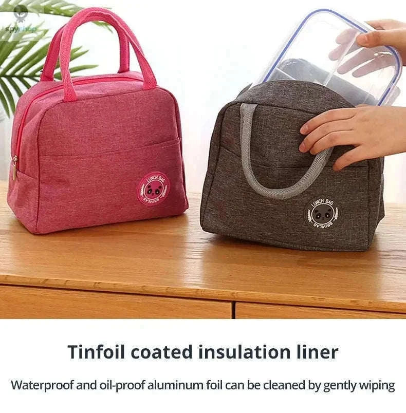 Insulated Lunch Bag for Fresh Meals on the Go-Black