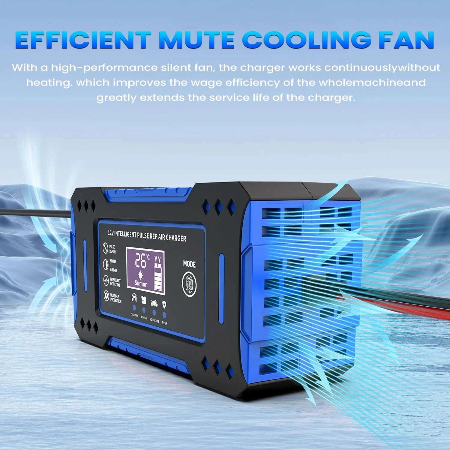 Intelligent Battery Charger 12V 6A for Car & Motorcycle-6A12V Charger