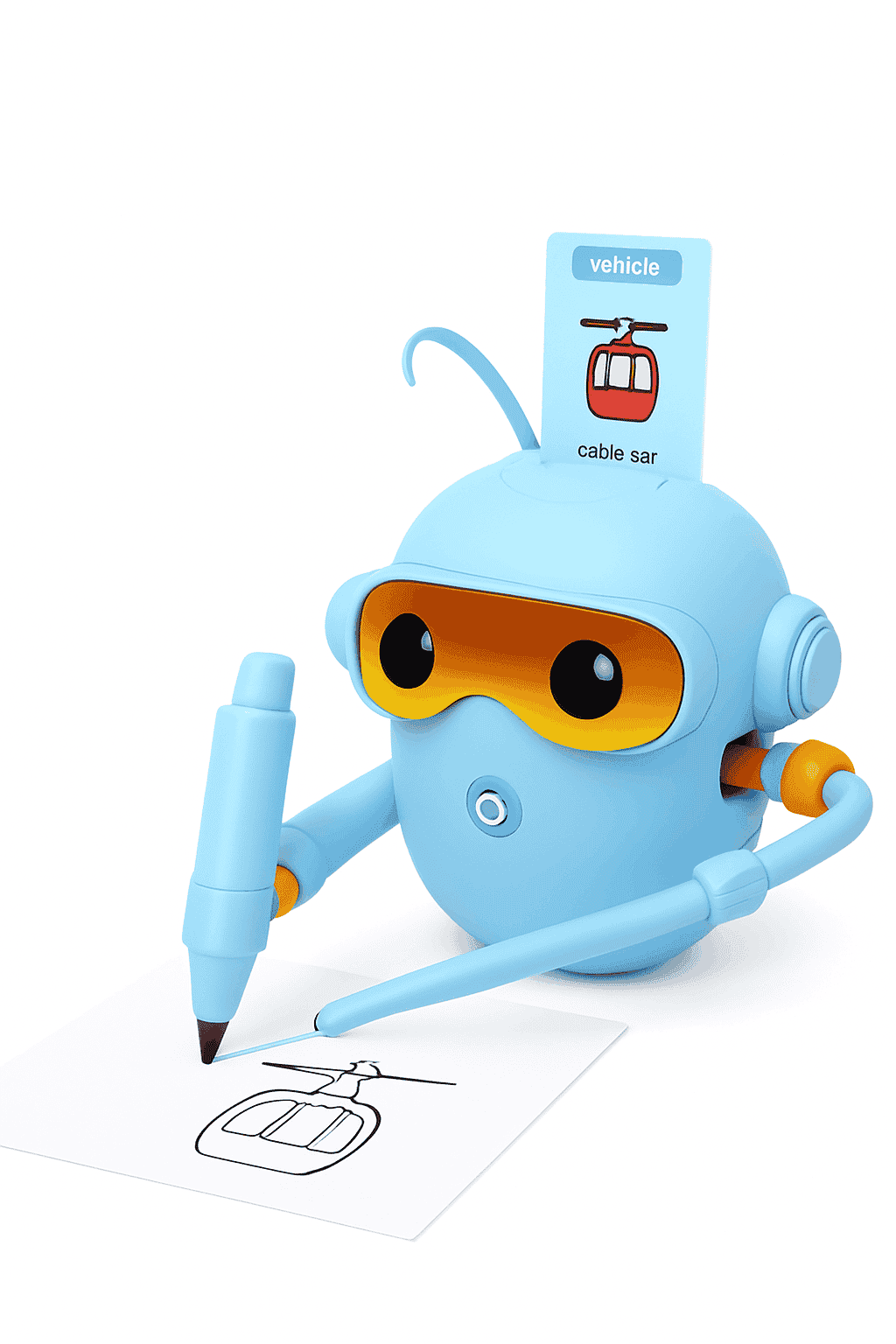 Interactive Drawing Robot for Kids with 100 Cards and Pens-Pink