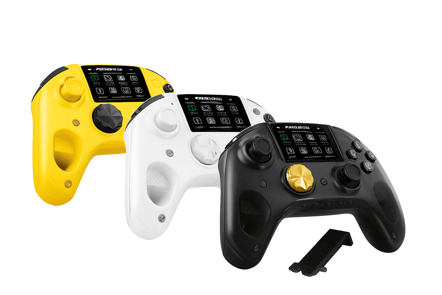 Interactive Screen Wireless Gaming Controller for PC, Steam, Linux, Android, Switch, iOS-Yellow / United States