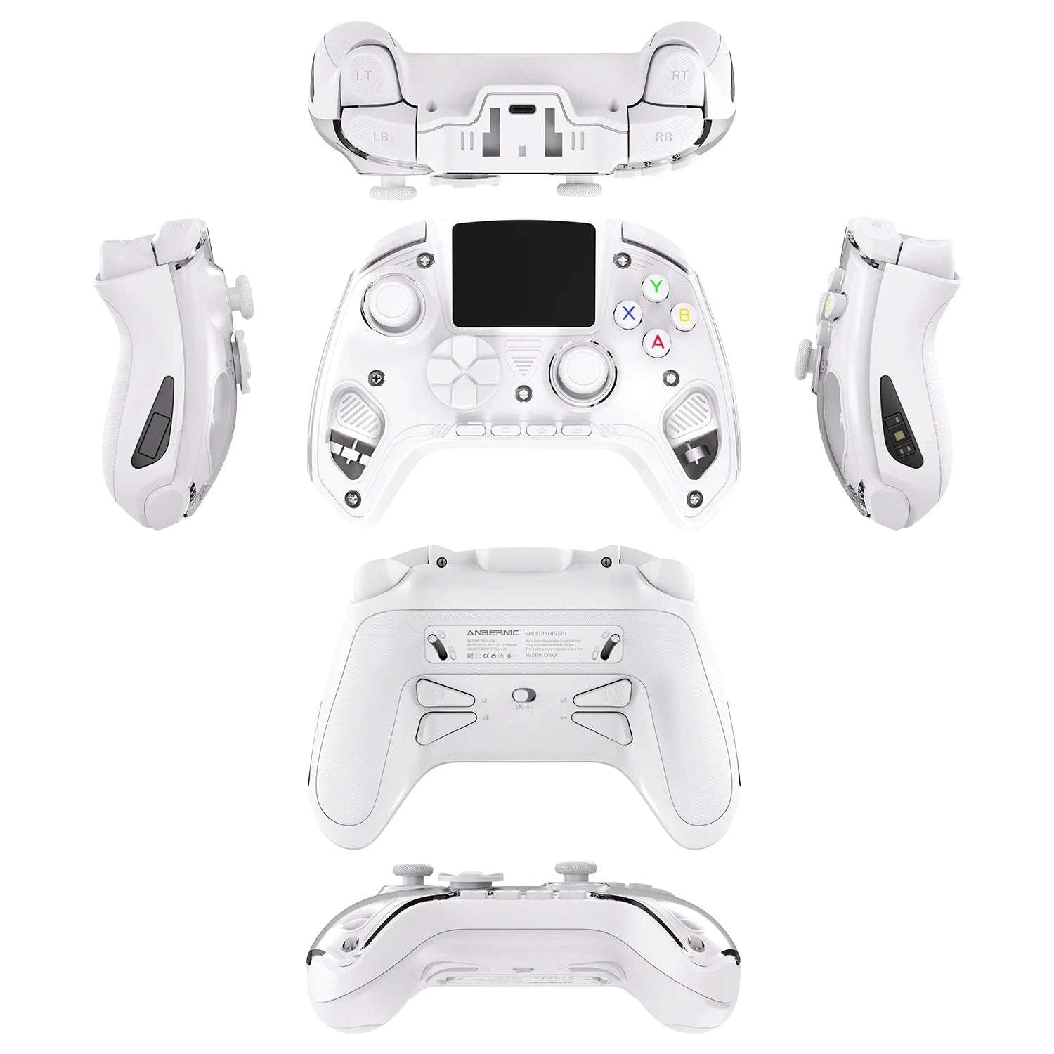 Interactive Screen Wireless Gaming Controller for PC, Steam, Linux, Android, Switch, iOS-Yellow / United States