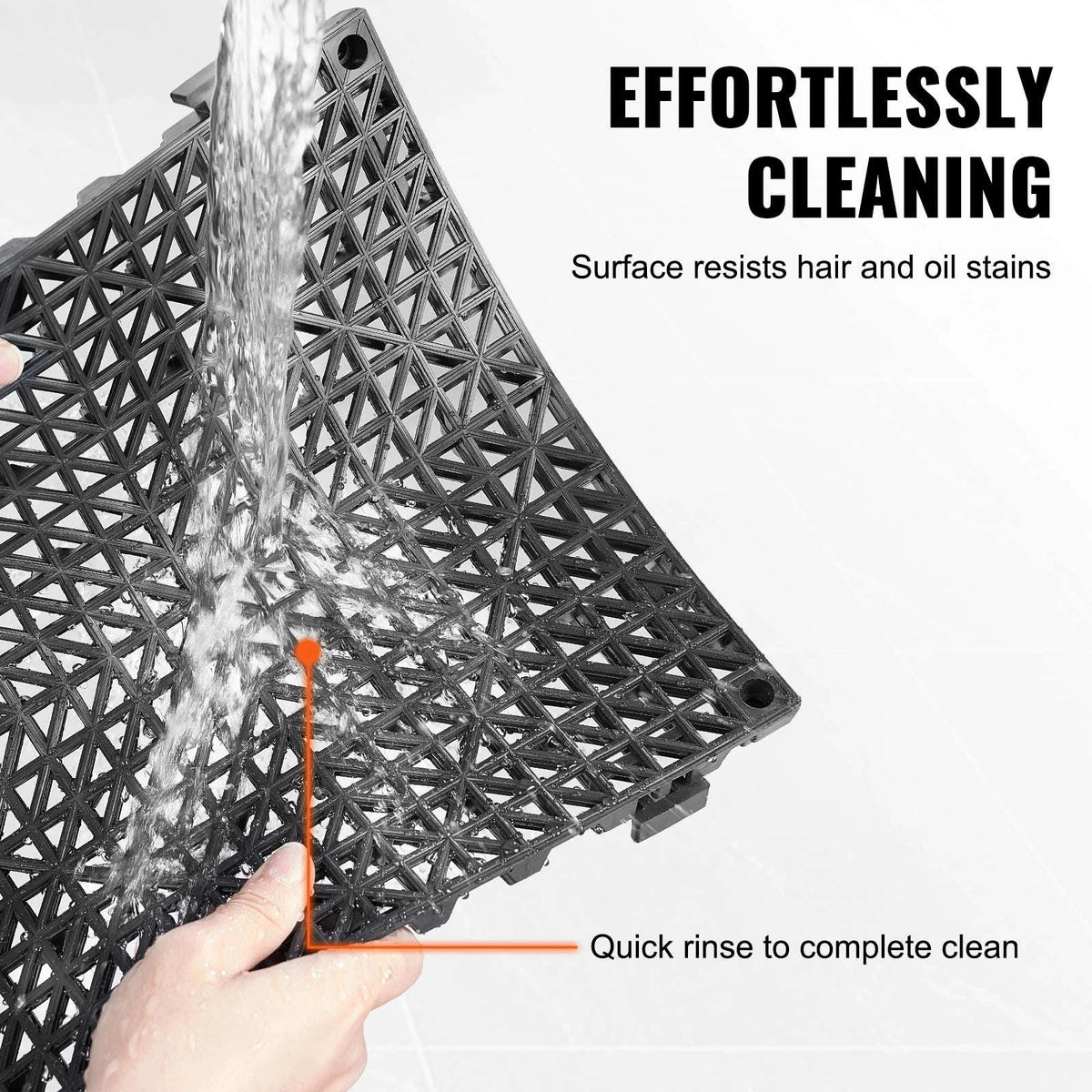 Interlocking PVC Drainage Floor Tiles 12x12 in Non-Slip Multi-Piece Package-Gray 12pcs / france