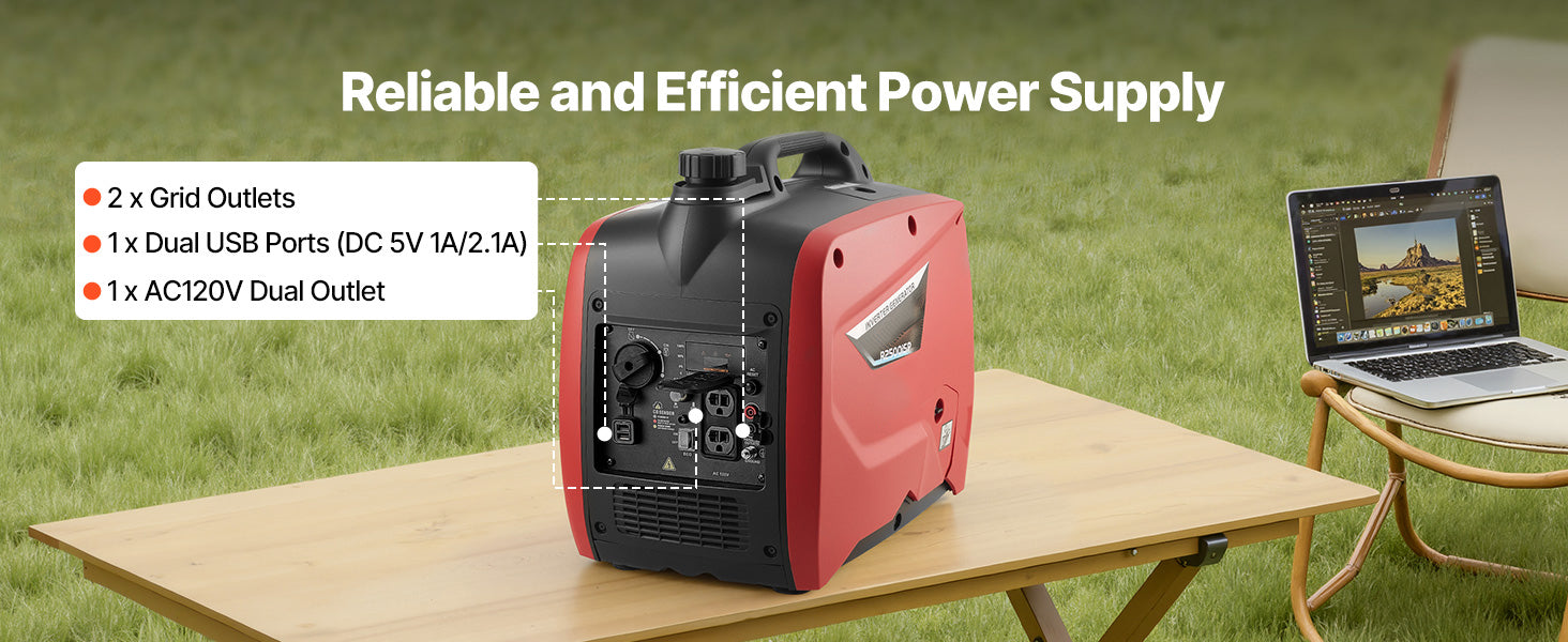 Generator invertor portabil silențios pe gaz, putere maximă 3000W