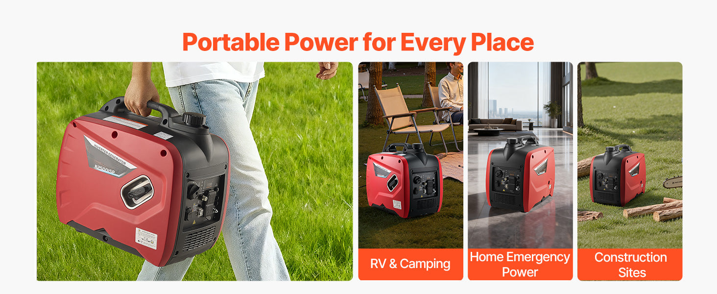 Generator invertor portabil silențios pe gaz, putere maximă 3000W