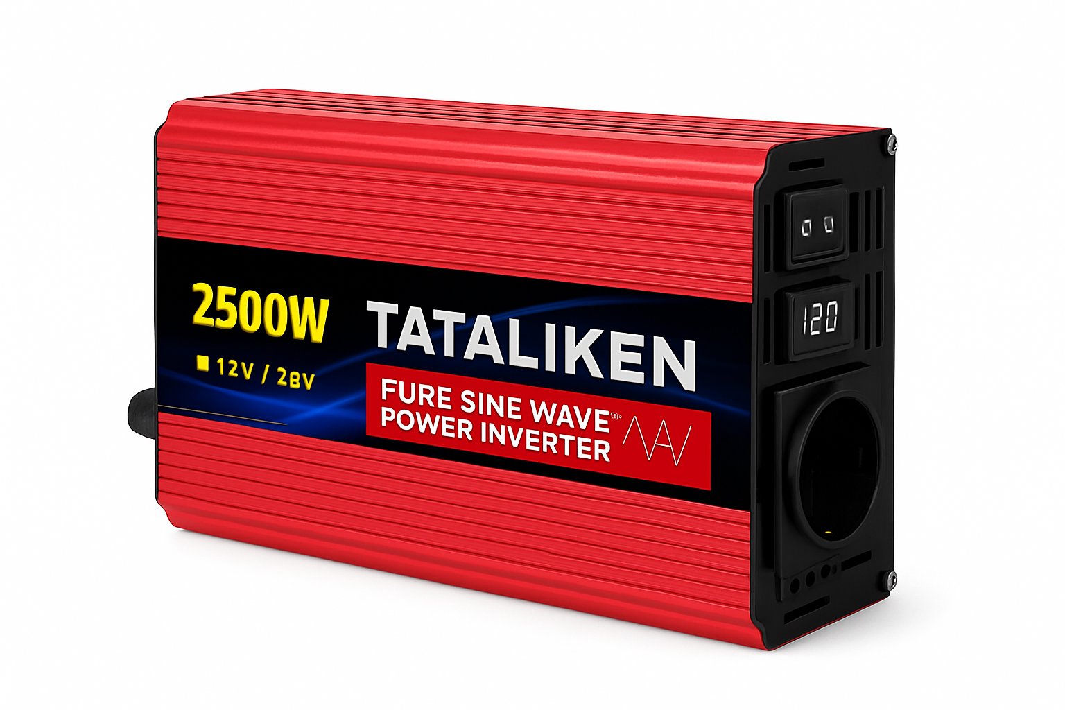 Inverter Pure Sine Wave  2500W/3500W/4500W/5000WDC 12V/24V to AC 220V 230V Voltage Transfer Converter Charging Adapter EU Socket