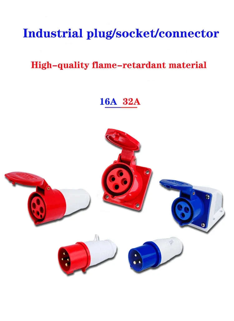 IP44 Industrial Plug and Socket Waterproof Connector-32A 3P