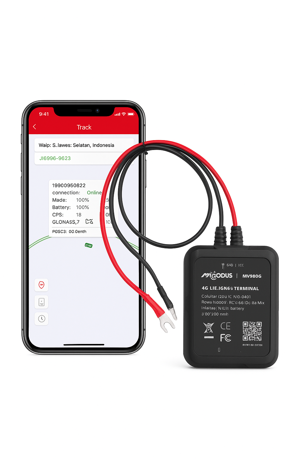 Rastreador GPS 4G à prova d'água IP67 para carro e moto