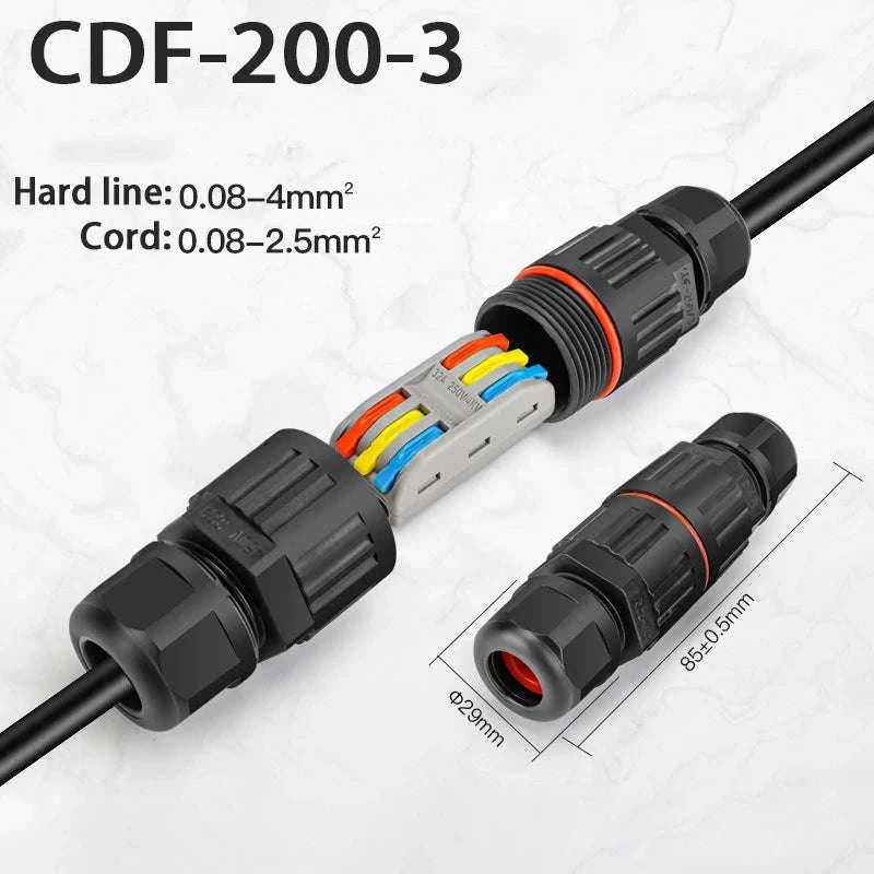 IP68 Waterproof Connector for Outdoor LED Wiring-3B 5PCS