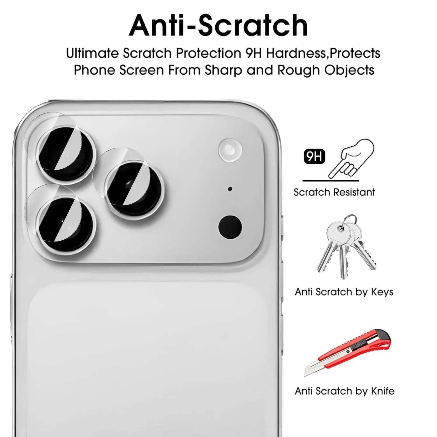 iPhone 17 Series Camera Lens Protector Full Coverage HD Clear Film-For iPhone 17 Pro / 3 Set / United States