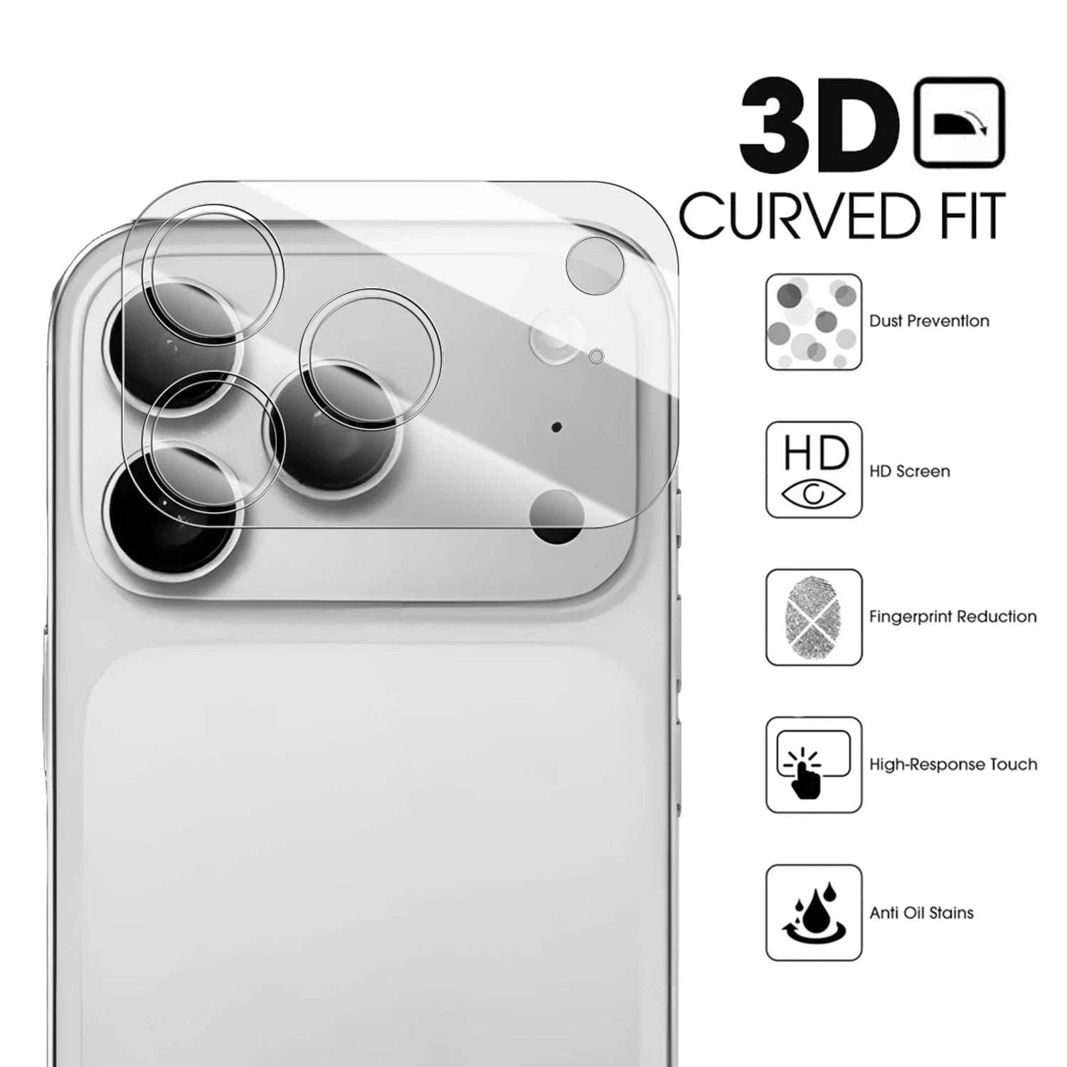 iPhone 17 Series Camera Lens Protector Full Coverage HD Clear Film-For iPhone 17 Pro / 3 Set / United States