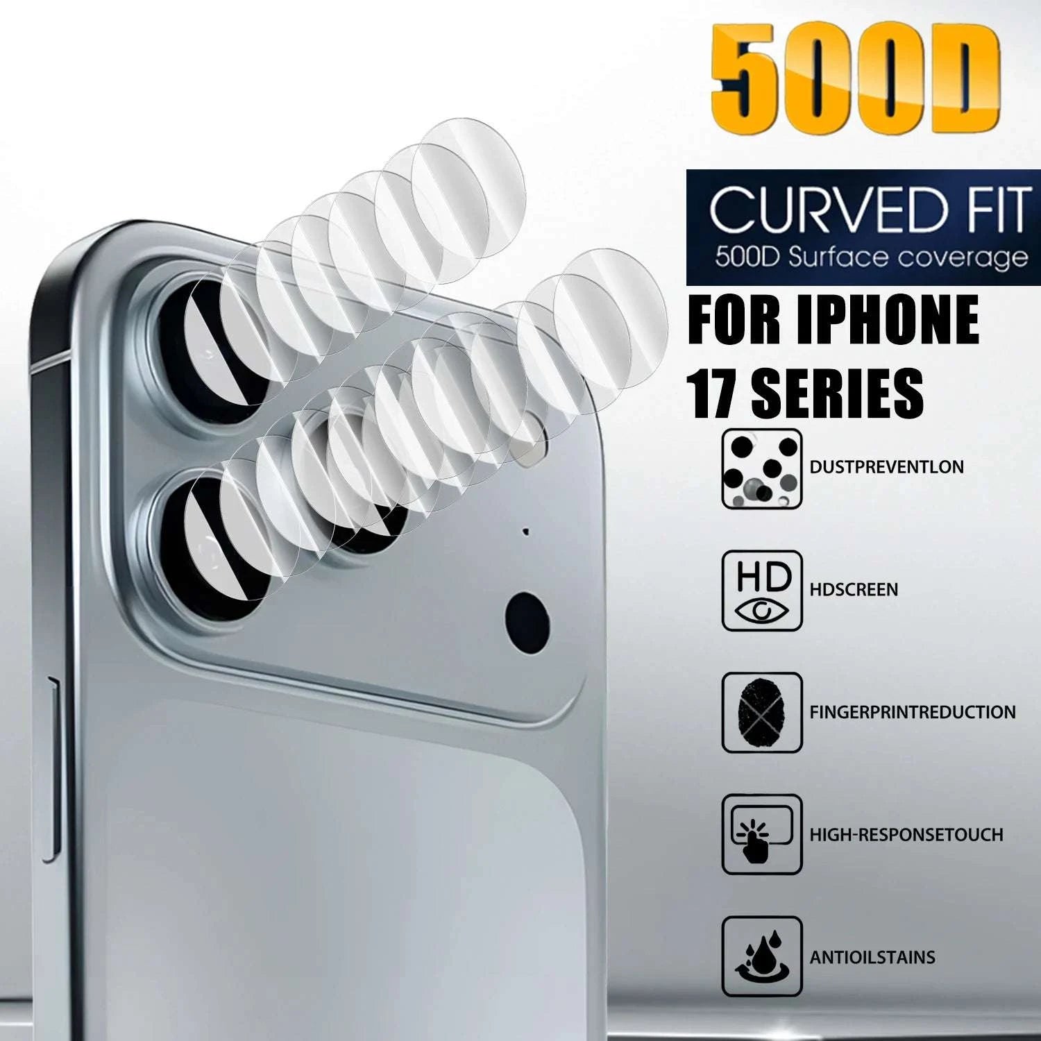 iPhone 17 Series Camera Lens Protector Full Coverage HD Clear Film-For iPhone 17 Pro / 3 Set / United States