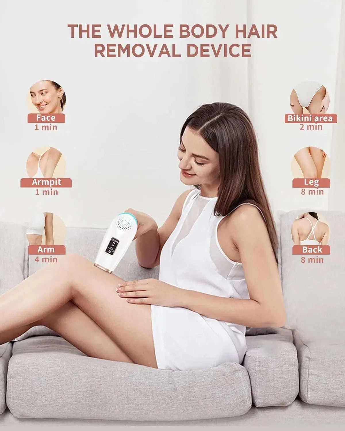 IPL Hair Removal Device with 999,900 Flashes for Full-Body Use-AI01D / US Plug / United States