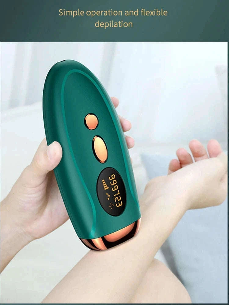IPL Laser Hair Removal Device for Face, Body & Bikini with LCD Display-green / US Plug