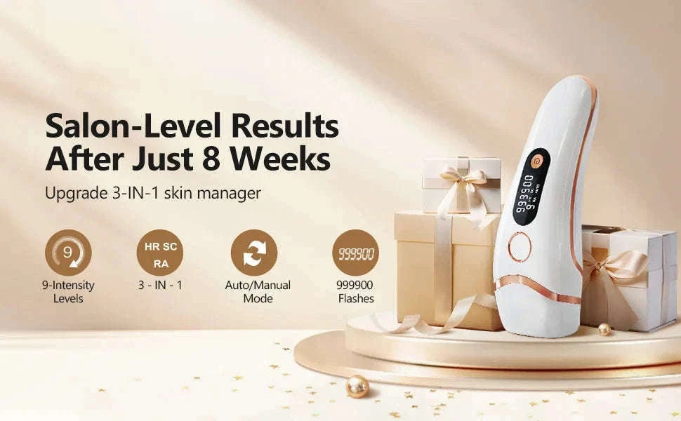 IPL Laser Hair Removal Device with 999,000 Flashes & 9 Levels-WHITE / United States
