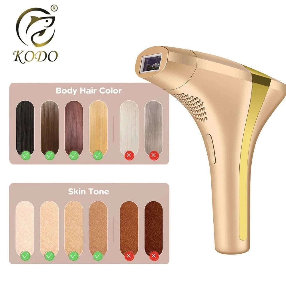 IPL Laser Hair Removal Device with Ice Cooling, 4-in-1 Face & Body-golden / JP / China Mainland
