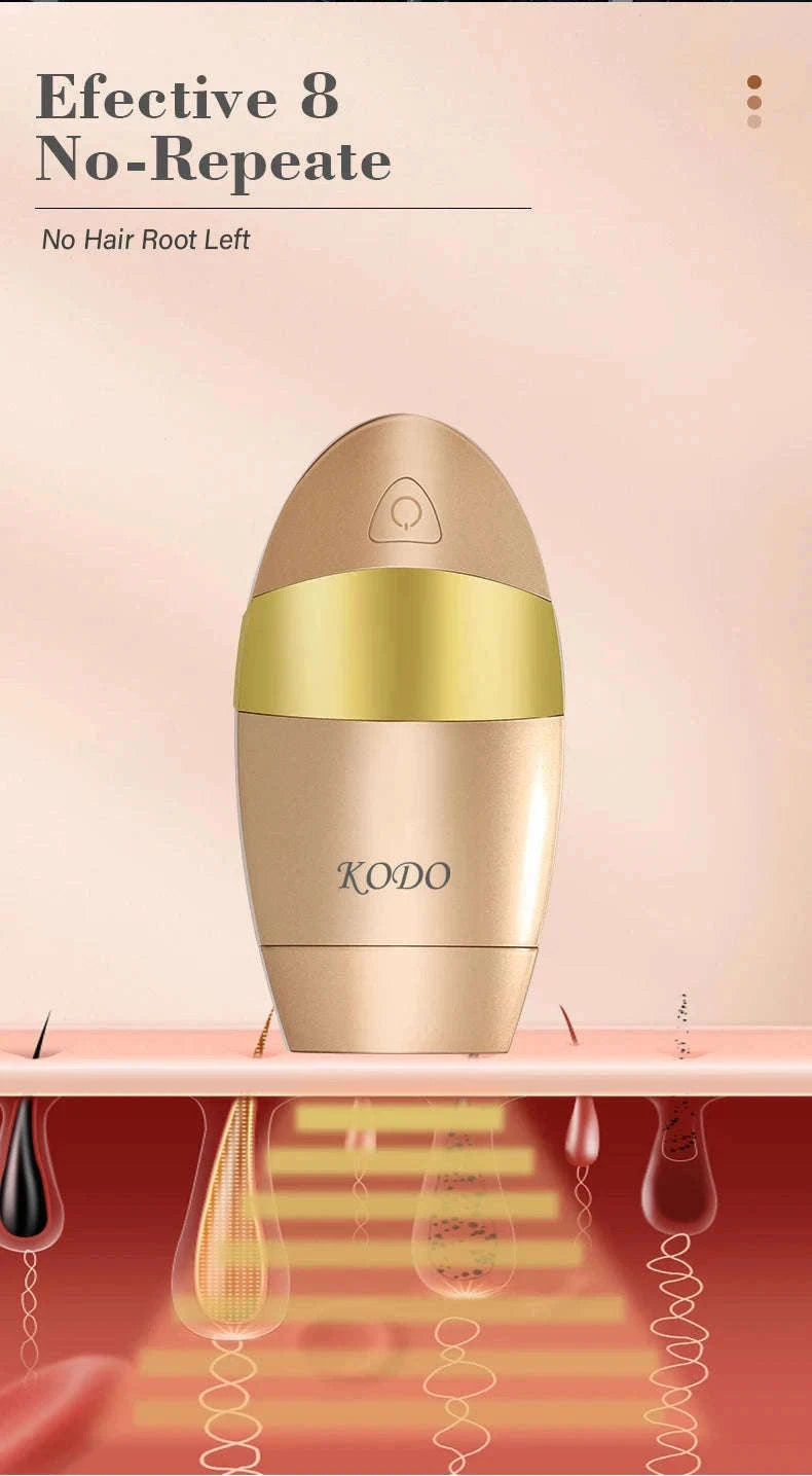 IPL Laser Hair Removal Device with Ice Cooling, 4-in-1 Face & Body-golden / JP / China Mainland