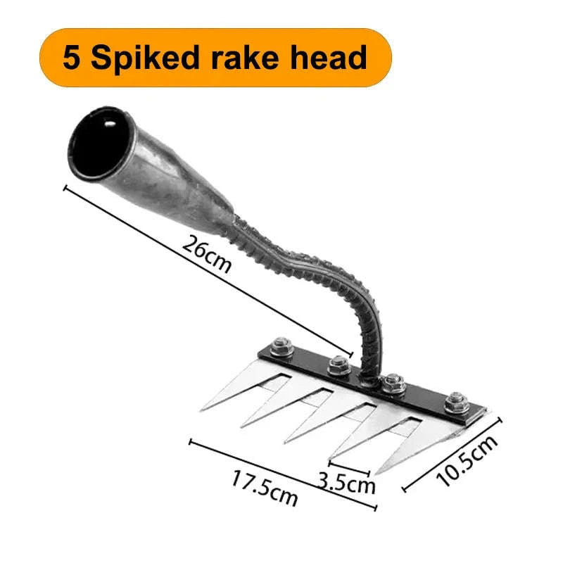 Iron Gardening Hoe Rake for Weeding and Soil Loosening-8 Teeth / CHINA