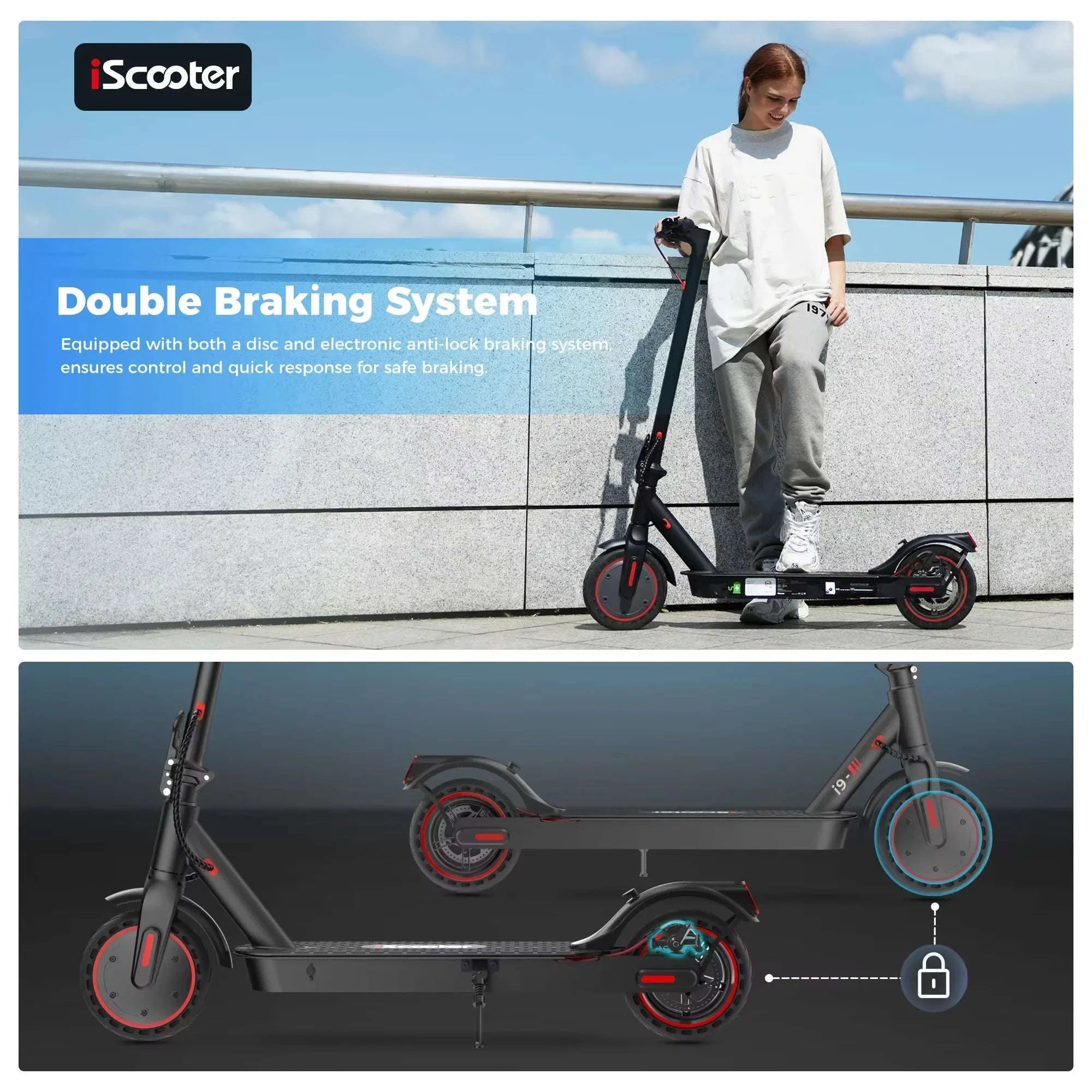iScooter i9 Electric Scooter for Adults-I9 / france