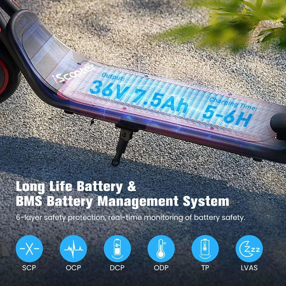 iScooter i9M Electric Scooter with 500W Motor and Tires-i9m / france