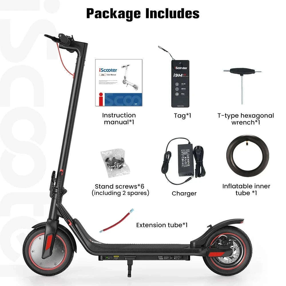 iScooter i9M Electric Scooter with 500W Motor and Tires-i9m / france