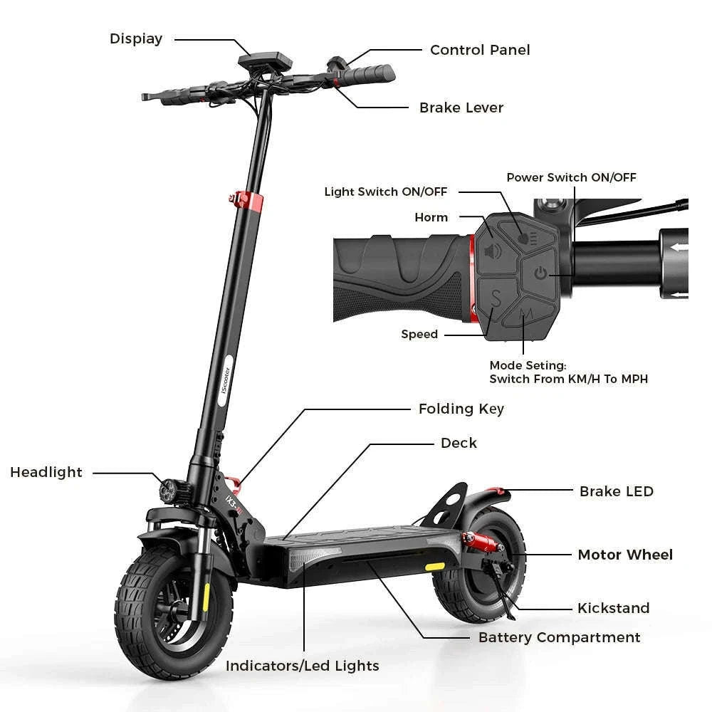 iScooter iX3 Electric Scooter for Off-Road and City Riding-france