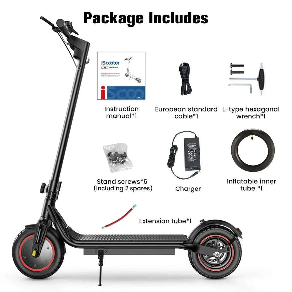 iScooter W6 Electric Scooter for Adults, 500W, 10-Inch Tires-W6 / GERMANY