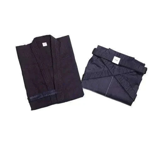Japanese Martial Arts Uniform Set With Hakama for Kendo, Aikido & Iaido Practice-dark blue dark blue / 180