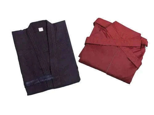 Japanese Martial Arts Uniform Set With Hakama for Kendo, Aikido & Iaido Practice-dark blue dark blue / 180