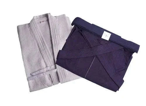 Japanese Martial Arts Uniform Set With Hakama for Kendo, Aikido & Iaido Practice-dark blue dark blue / 180