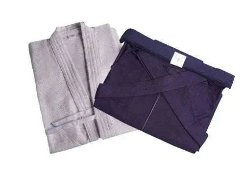 Japanese Martial Arts Uniform Set With Hakama for Kendo, Aikido & Iaido Practice-dark blue dark blue / 180