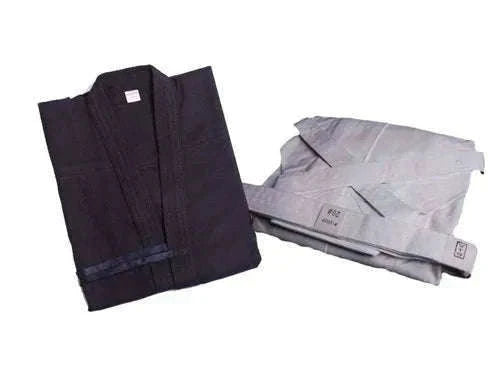 Japanese Martial Arts Uniform Set With Hakama for Kendo, Aikido & Iaido Practice-dark blue dark blue / 180