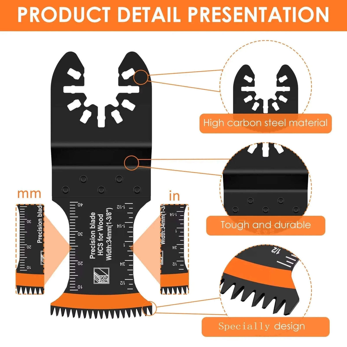 Japanese Oscillating Saw Blades Set for Clean, Controlled Cuts-8PCS
