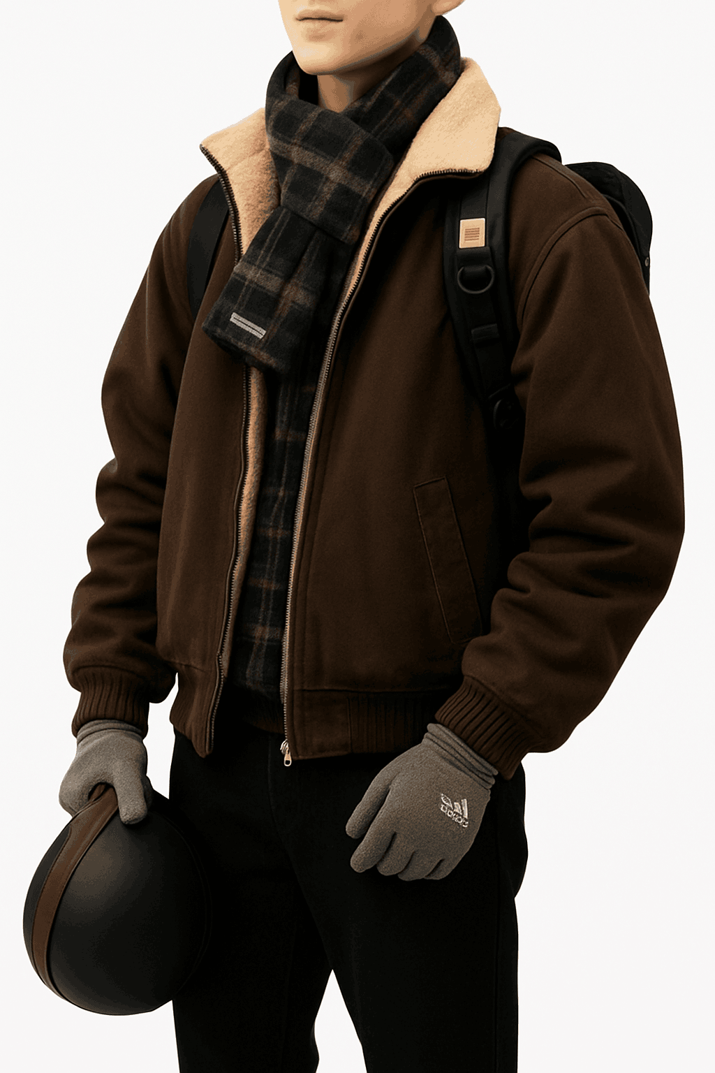 Japanese Vintage Polar Fleece Jacket for Men-Gray / M