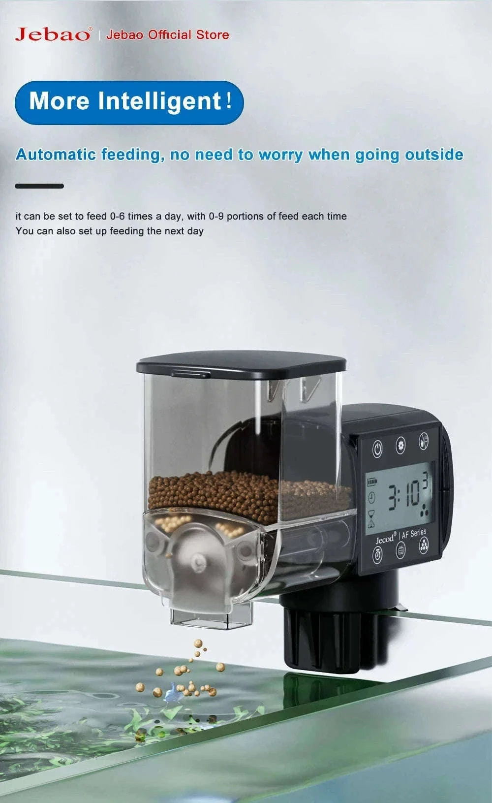 Jebao Automatic Aquarium Fish Feeder with WiFi Control-No Battery / AF-250