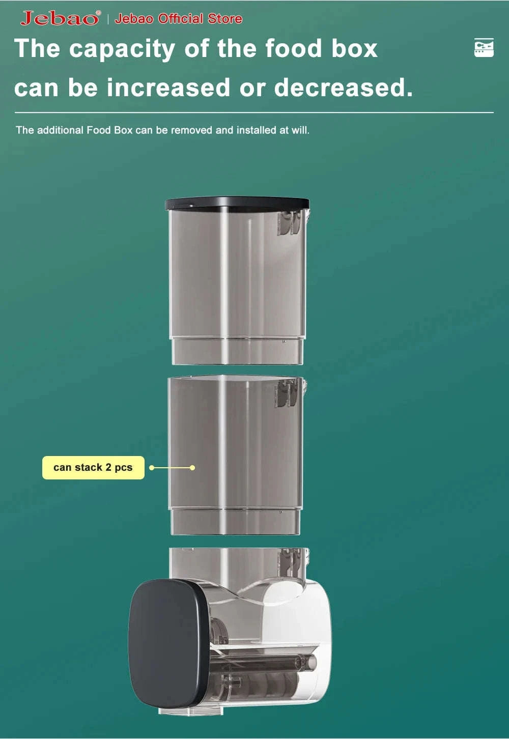 Jebao Intelligent Automatic Aquarium Fish Feeder with WiFi Control-No Battery / AF-250