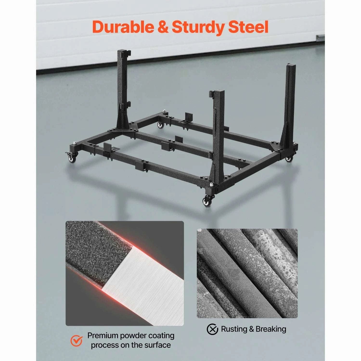 Jeep Door Storage Cart for Wrangler JK JL JKU Gladiator – 4 Door Rack-Grey / United States