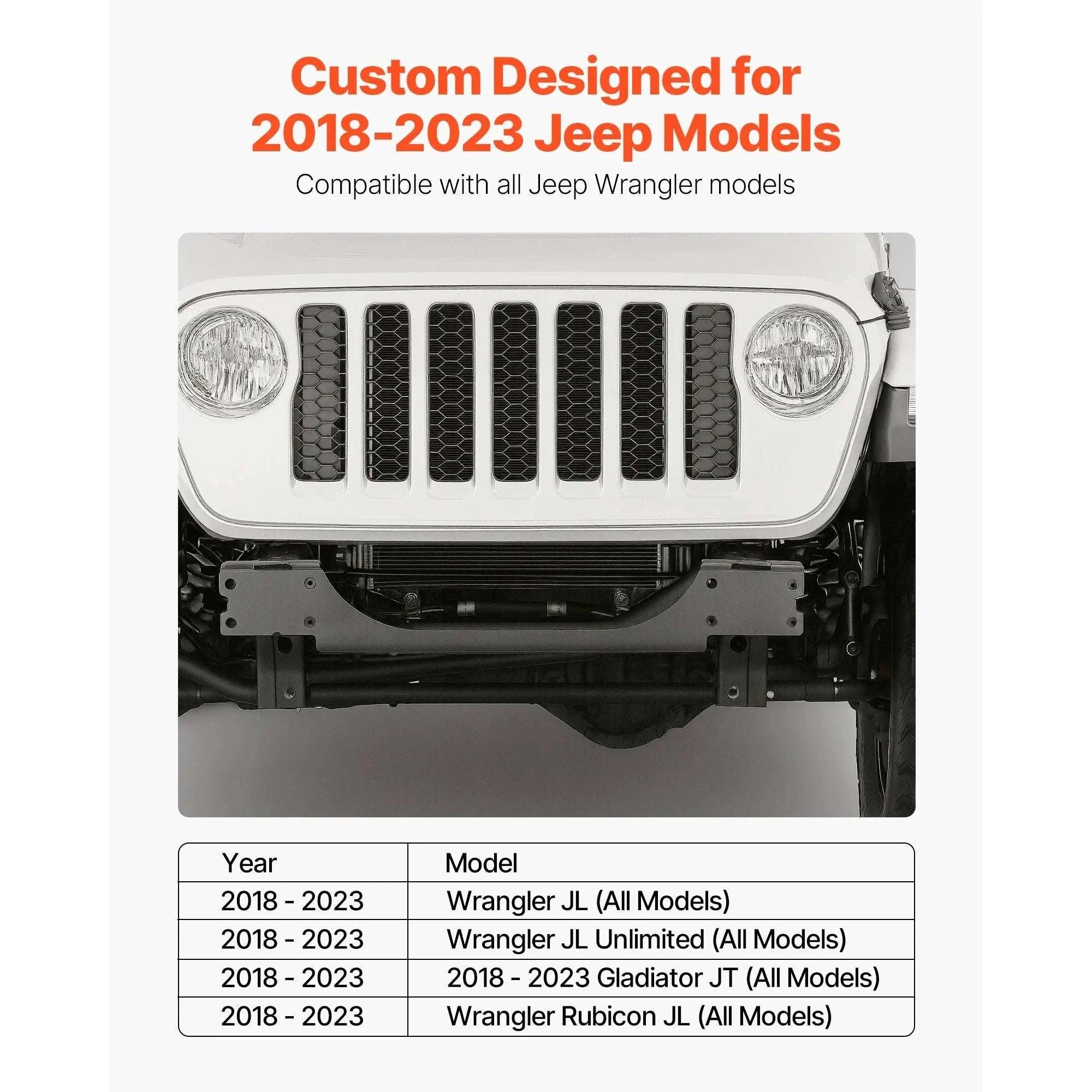 Jeep JL/JT Winch Mount Hitch Plate with Dual Mounting Options-12000 lbs / GERMANY