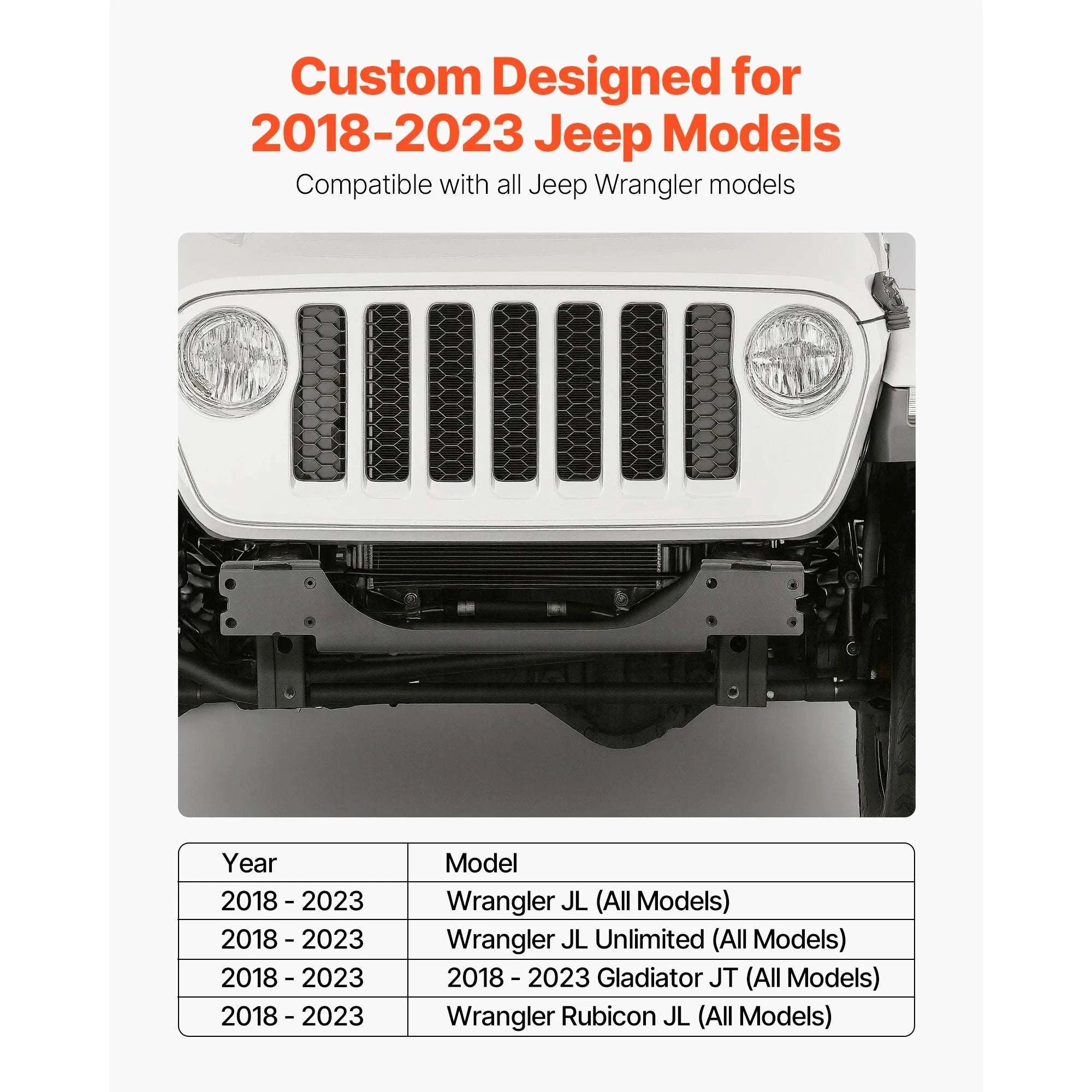 Jeep JL/JT Winch Mount Hitch Plate with Dual Mounting Options-12000 lbs / GERMANY