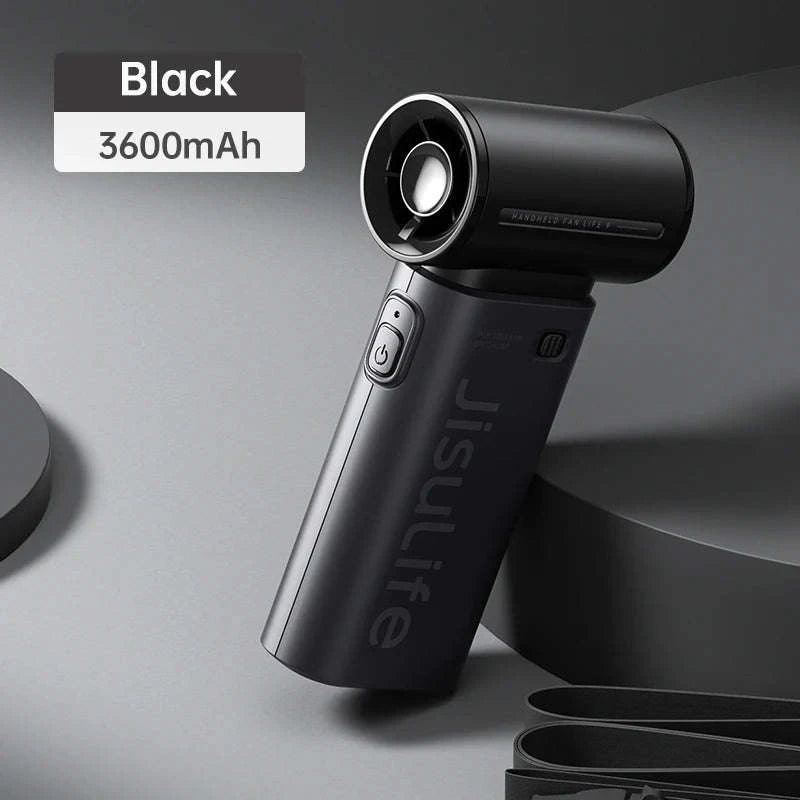 JISULIFE Handheld Turbo Fan 5 Speeds, 5000mAh Rechargeable-Pink 3600mAh / China Mainland