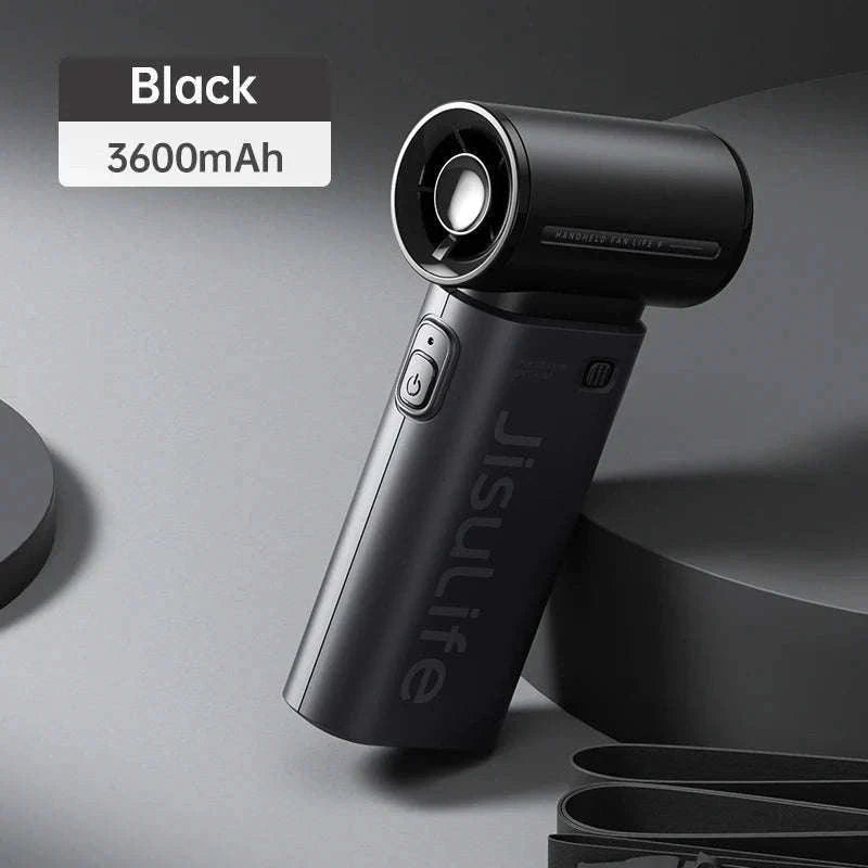 JISULIFE Handheld Turbo Fan 5 Speeds, 5000mAh Rechargeable-Pink 3600mAh / China Mainland