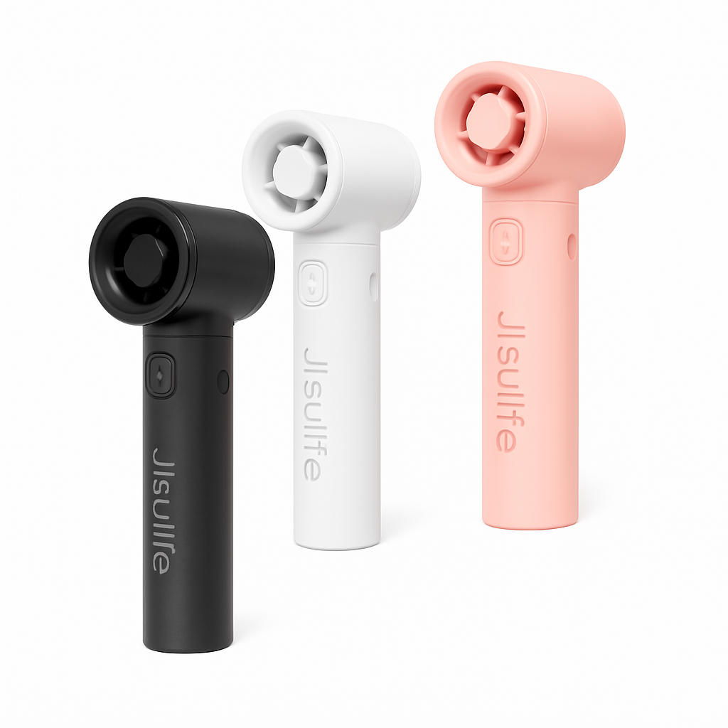 JISULIFE Handheld Turbo Fan 5 Speeds, 5000mAh Rechargeable