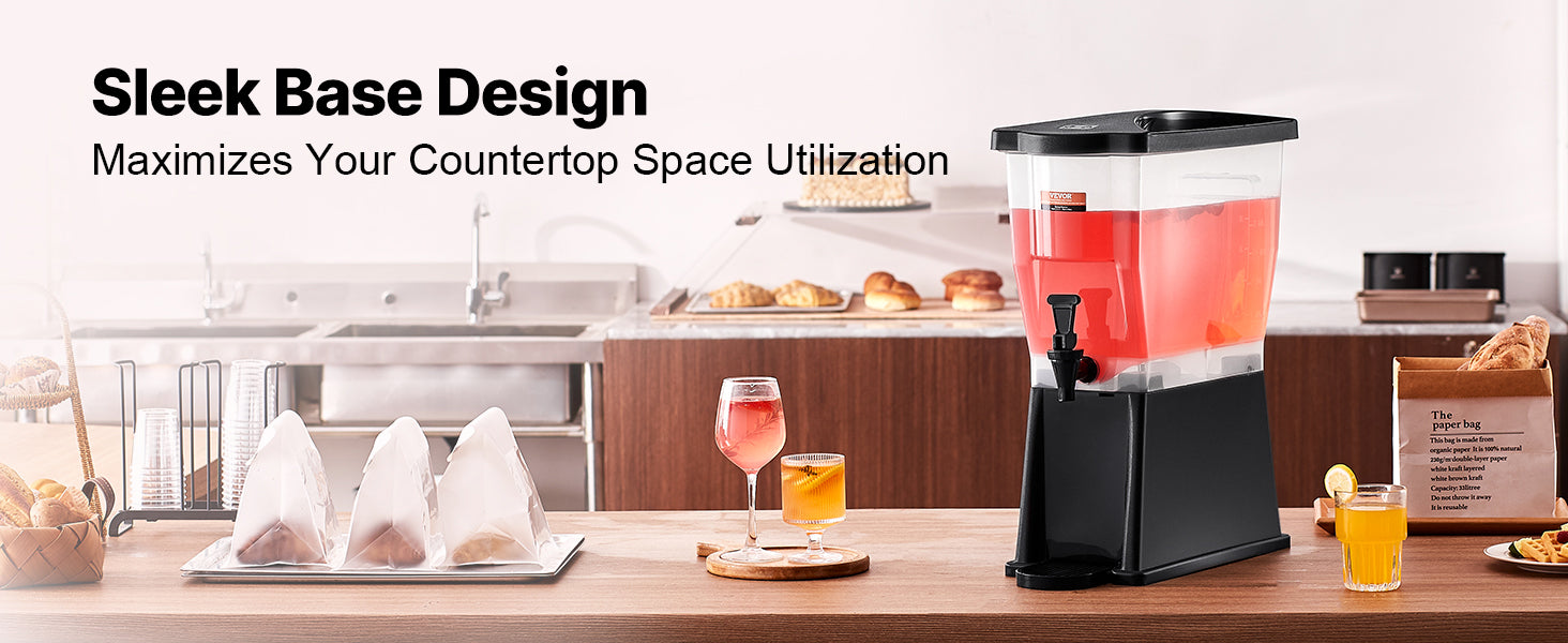 3 Gallon Beverage Dispenser with Stand, Spigot & Lid