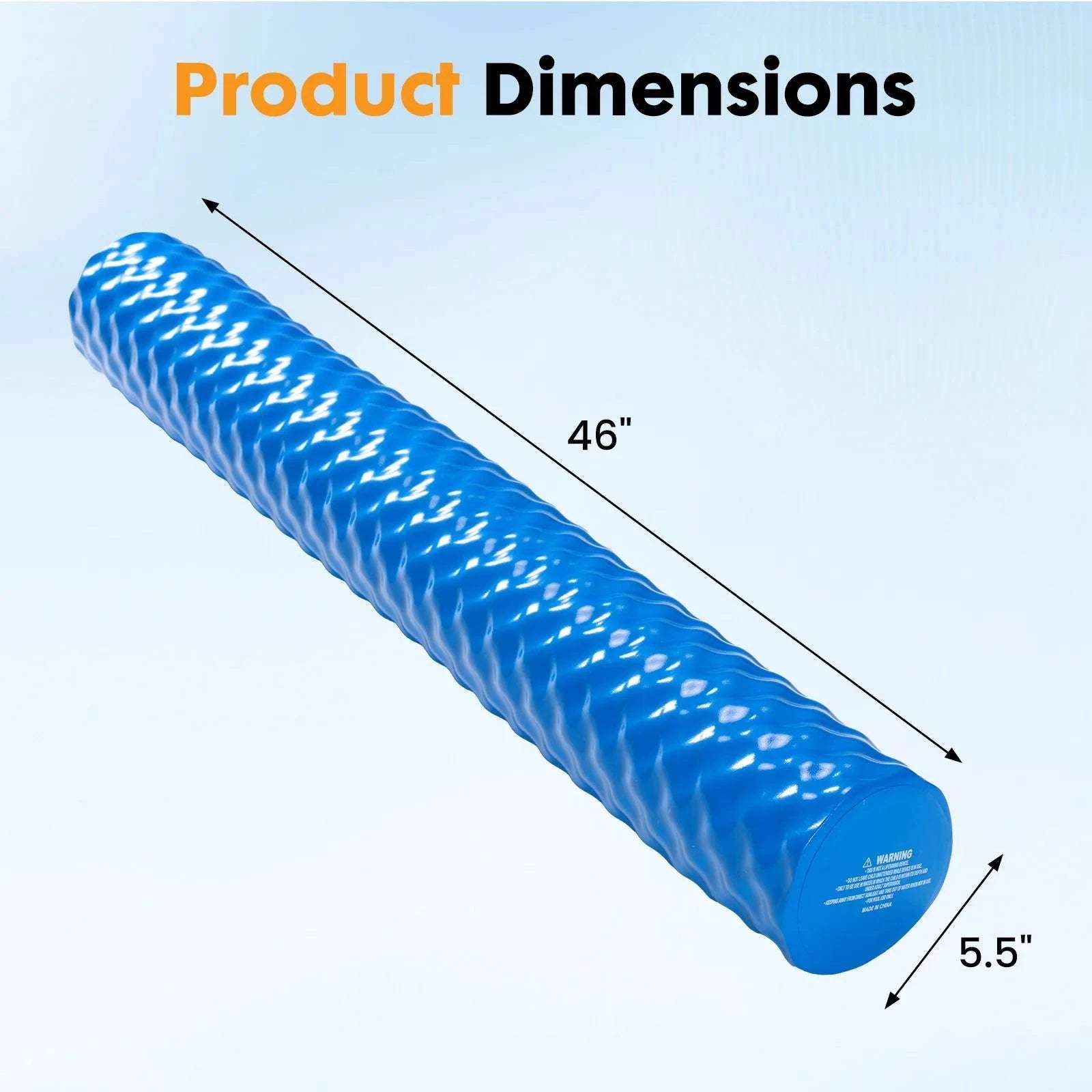 Jumbo Pool Noodle Float with Solid Foam Core & 250lb Support-Blue / United States