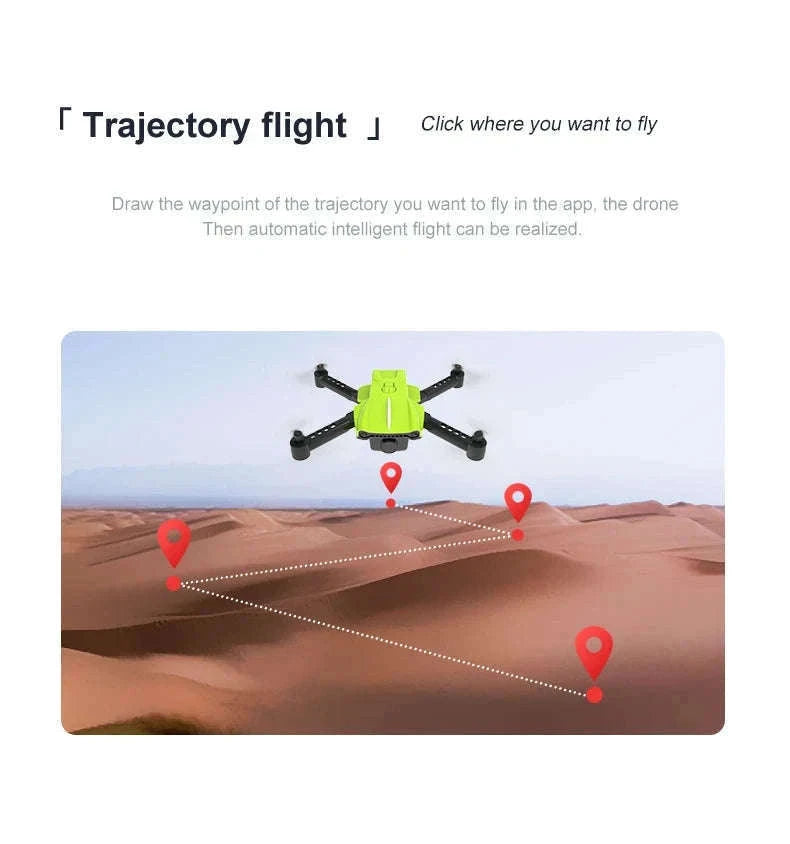 K10 Pocket 8K HD FPV Camera Drone with Visual Avoidance-Green no camera