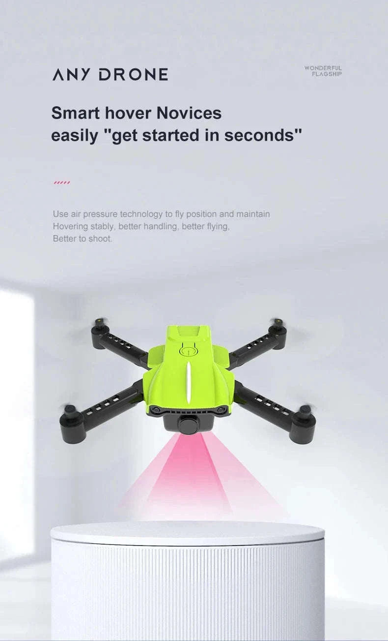 K10 Pocket 8K HD FPV Camera Drone with Visual Avoidance-Green no camera