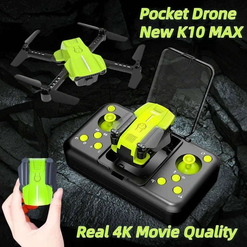 K10 Pocket 8K HD FPV Camera Drone with Visual Avoidance-Green no camera