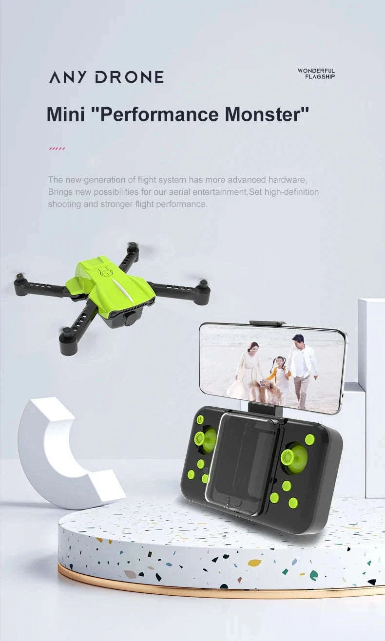 K10 Pocket 8K HD FPV Camera Drone with Visual Avoidance-Green no camera