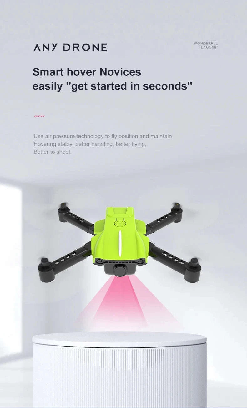 K10 Pocket 8K HD FPV Camera Drone with Visual Avoidance-Green no camera